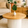 Ribbed Round Coffee Table