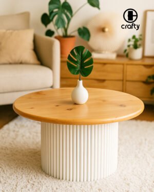 Ribbed Round Coffee Table