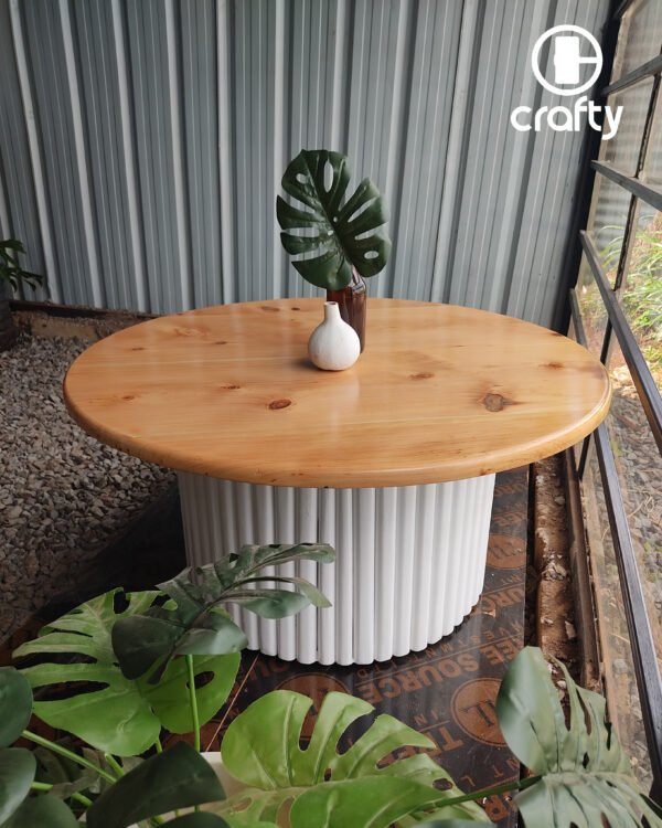 Ribbed Round Coffee Table - Image 2