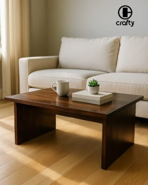 Walnut Stained Block Coffee Table