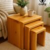 Solid Cypress Wood Nesting Stools – Set of 3